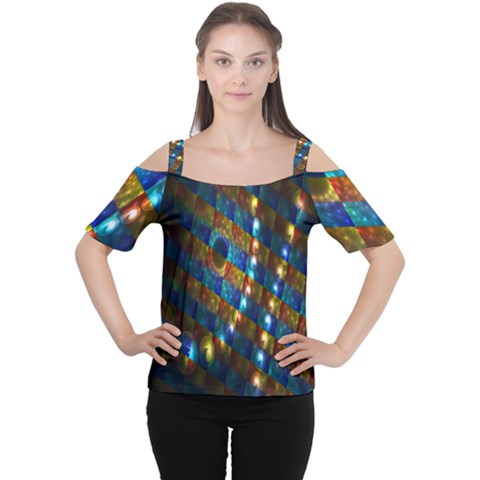 Fractal Digital Art Women s Cutout Shoulder Tee by Nexatart