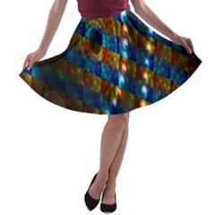 Fractal Digital Art A-line Skater Skirt