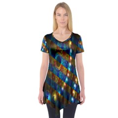 Fractal Digital Art Short Sleeve Tunic 