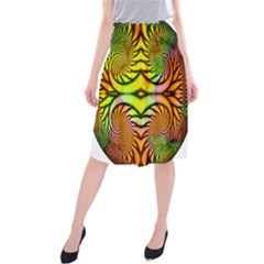 Fractals Ball About Abstract Midi Beach Skirt