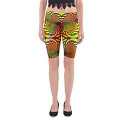 Fractals Ball About Abstract Yoga Cropped Leggings