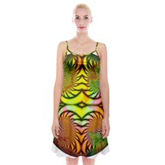 Fractals Ball About Abstract Spaghetti Strap Velvet Dress by Nexatart