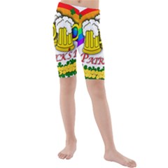 Beer Kids  Mid Length Swim Shorts by Valentinaart