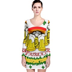 Beer Long Sleeve Velvet Bodycon Dress by Valentinaart