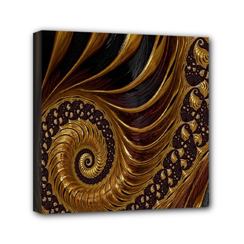 Fractal Spiral Endless Mathematics Mini Canvas 6  X 6  by Nexatart