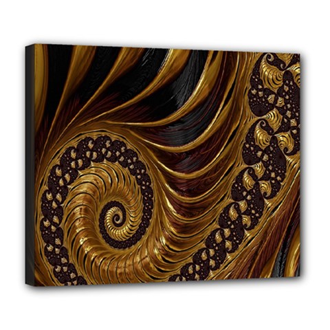 Fractal Spiral Endless Mathematics Deluxe Canvas 24  X 20   by Nexatart