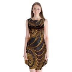 Fractal Spiral Endless Mathematics Sleeveless Chiffon Dress  