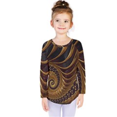 Fractal Spiral Endless Mathematics Kids  Long Sleeve Tee