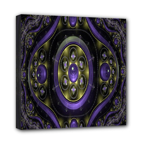 Fractal Sparkling Purple Abstract Mini Canvas 8  X 8  by Nexatart