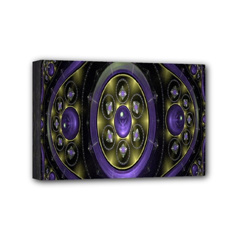 Fractal Sparkling Purple Abstract Mini Canvas 6  X 4  by Nexatart