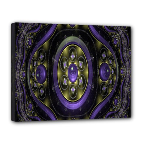 Fractal Sparkling Purple Abstract Canvas 14  X 11  by Nexatart