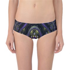 Fractal Sparkling Purple Abstract Classic Bikini Bottoms