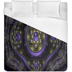 Fractal Sparkling Purple Abstract Duvet Cover (king Size)