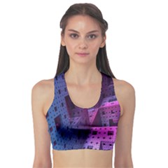 Fractals Geometry Graphic Sports Bra by Nexatart