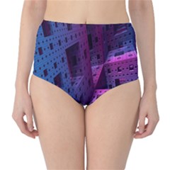 Fractals Geometry Graphic High-waist Bikini Bottoms