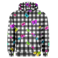 Butterflies Pattern Men s Zipper Hoodie by Valentinaart