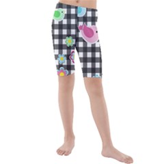 Cute Spring Pattern Kids  Mid Length Swim Shorts by Valentinaart