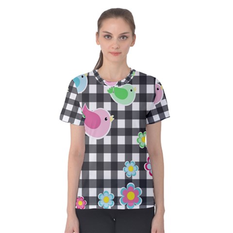 Cute Spring Pattern Women s Cotton Tee by Valentinaart