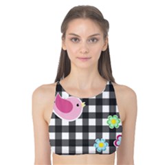 Cute Spring Pattern Tank Bikini Top by Valentinaart