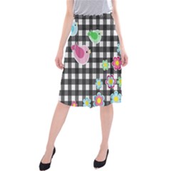 Cute Spring Pattern Midi Beach Skirt by Valentinaart