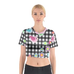 Cute Spring Pattern Cotton Crop Top by Valentinaart