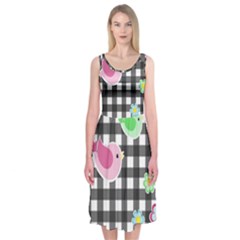 Cute Spring Pattern Midi Sleeveless Dress by Valentinaart