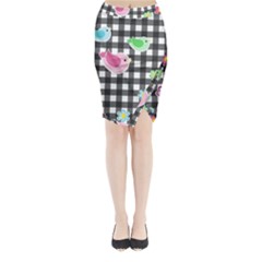 Cute Spring Pattern Midi Wrap Pencil Skirt by Valentinaart