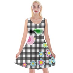 Cute Spring Pattern Reversible Velvet Sleeveless Dress by Valentinaart