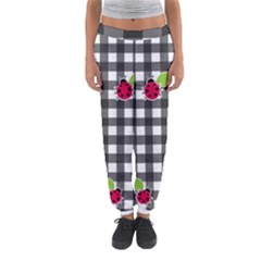 Ladybugs Plaid Pattern Women s Jogger Sweatpants by Valentinaart