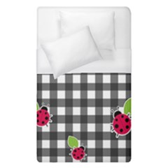 Ladybugs Plaid Pattern Duvet Cover (single Size)