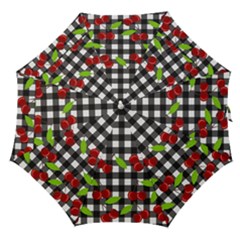 Cherries Plaid Pattern  Straight Umbrellas by Valentinaart