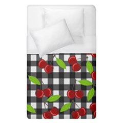 Cherries Plaid Pattern  Duvet Cover (single Size)