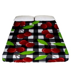 Cherry Kingdom  Fitted Sheet (queen Size) by Valentinaart