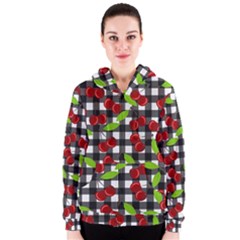 Cherry Kingdom  Women s Zipper Hoodie by Valentinaart