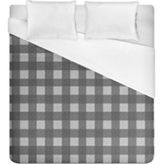 Gray Plaid Pattern Duvet Cover (king Size)