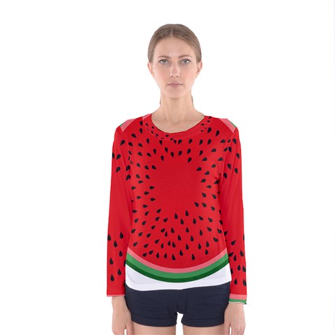 Watermelon Women s Long Sleeve Tee by Valentinaart