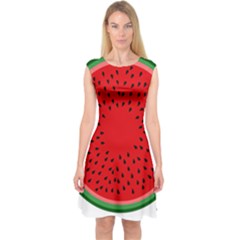 Watermelon Capsleeve Midi Dress by Valentinaart