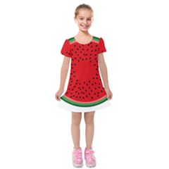 Watermelon Kids  Short Sleeve Velvet Dress