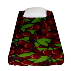 Cherry Pattern Fitted Sheet (single Size) by Valentinaart