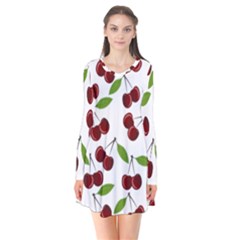 Cherry Pattern Flare Dress