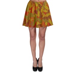 Orange Autumn Skater Skirt by Valentinaart