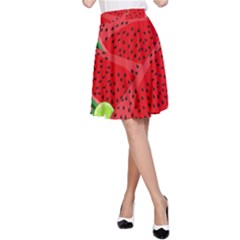 Watermelon Slices A-line Skirt by Valentinaart