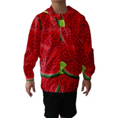 Watermelon Slices Hooded Wind Breaker (kids) by Valentinaart