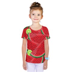 Watermelon Slices Kids  One Piece Tee