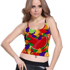 Summer Fruits Spaghetti Strap Bra Top by Valentinaart