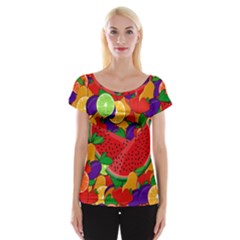 Summer Fruits Women s Cap Sleeve Top by Valentinaart