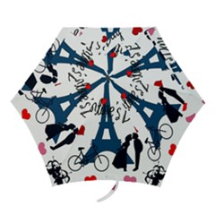 Valentine s Day - Paris Mini Folding Umbrellas by Valentinaart