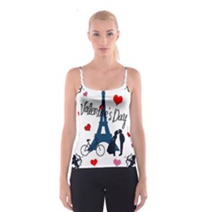 Valentine s Day - Paris Spaghetti Strap Top by Valentinaart