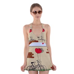 Secret Love Halter Swimsuit Dress by Valentinaart