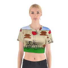 Secret Love Cotton Crop Top by Valentinaart